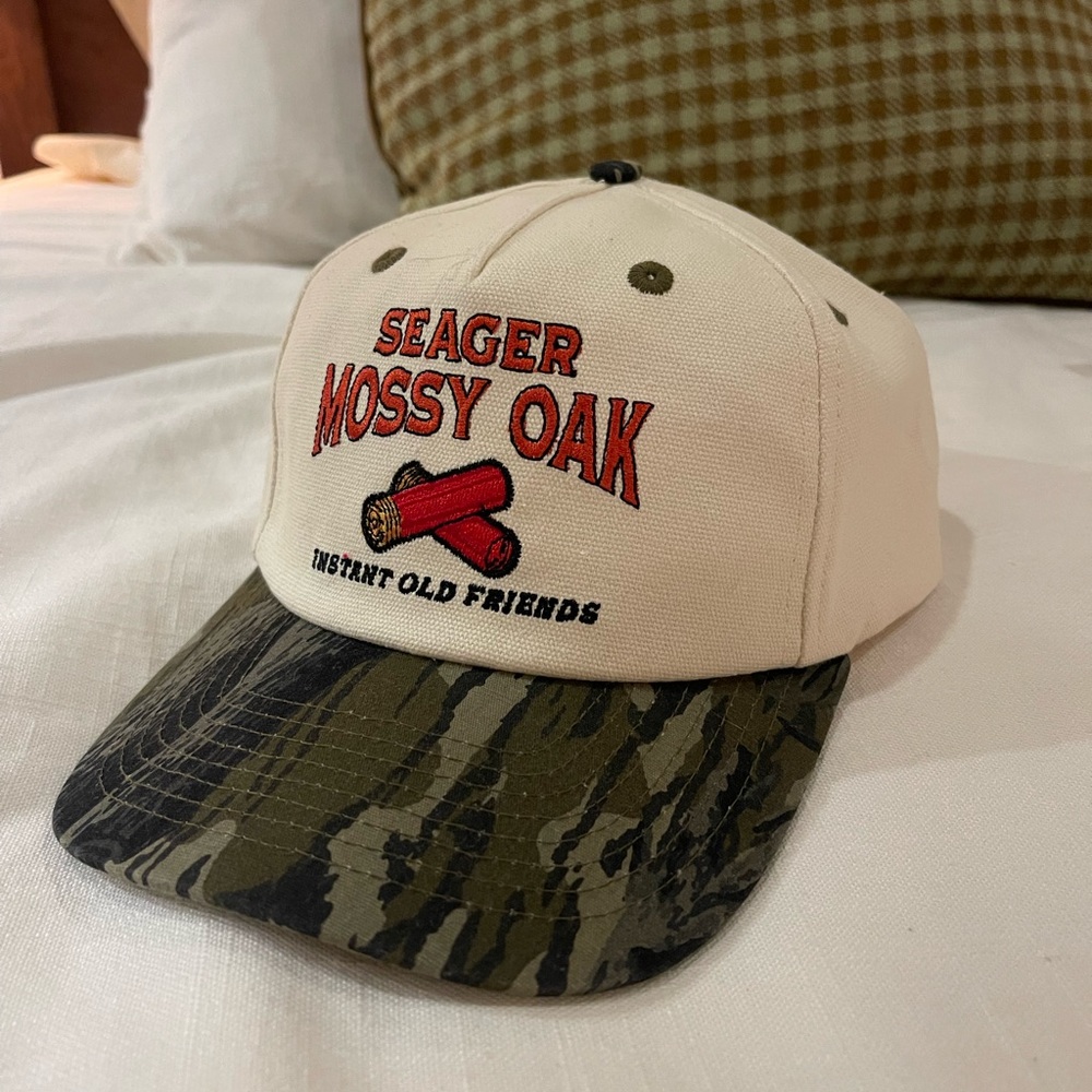 Seager/Mossy Oak - Cream Camo Hat